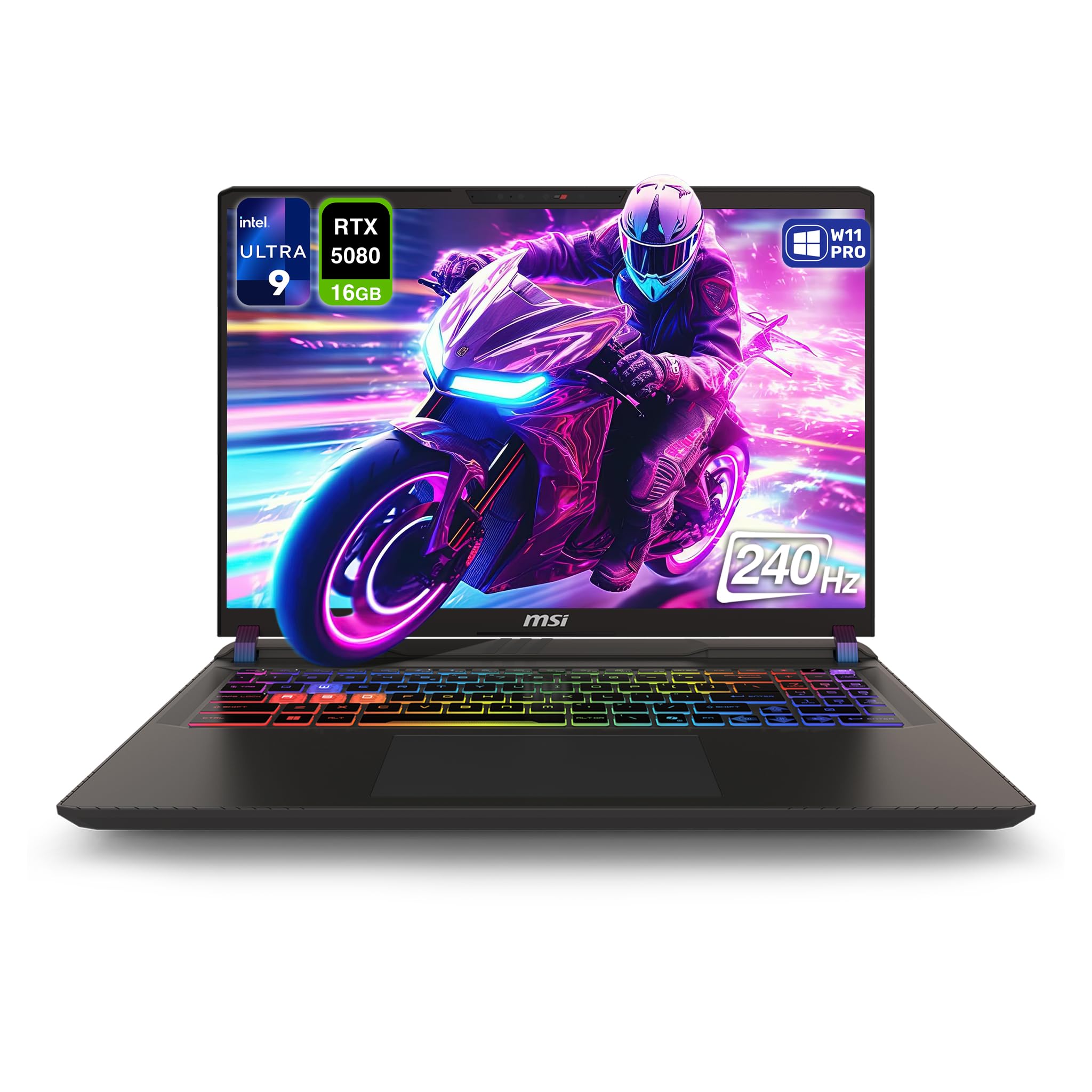MSI Vector 16 HX AI 400 Intel Ultra 9-275HX 16GB DDR5 1TB SSD GeForce RTX 5080 16'' 240Hz QHD+ Gaming Notebook - Cosmo Gray