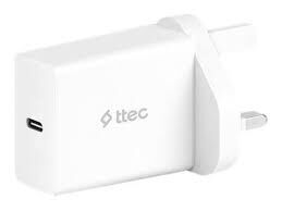 Ttec SmartCharger 20 W Type-C Hızlı Şarj Adaptörü UK - Beyaz