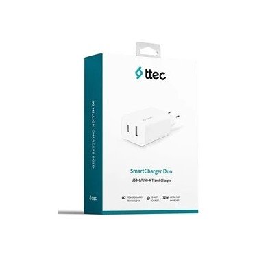 Ttec Smartcharger Duo 32 W Hızlı Şarj Adaptörü - Beyaz