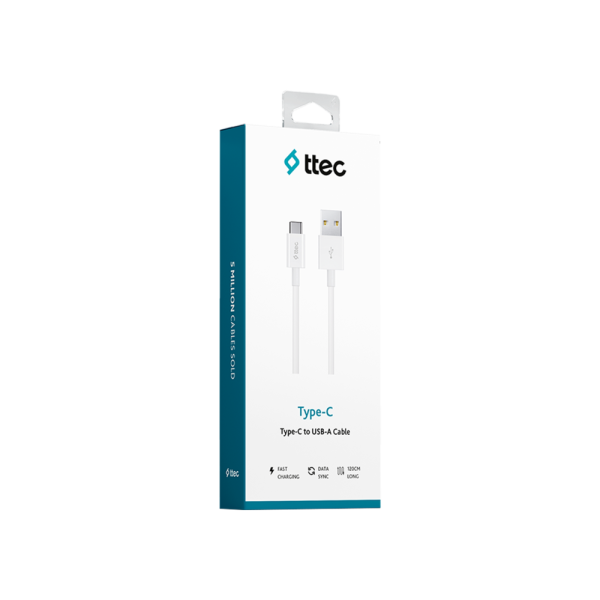 Ttec Type-C USB 2.0 1.2 m Şarj Kablosu - Beyaz