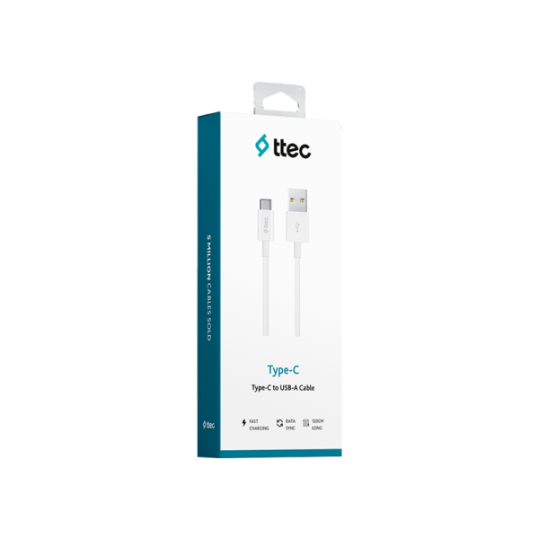 Ttec Type-C USB 2.0 1.2 m Şarj Kablosu - Beyaz