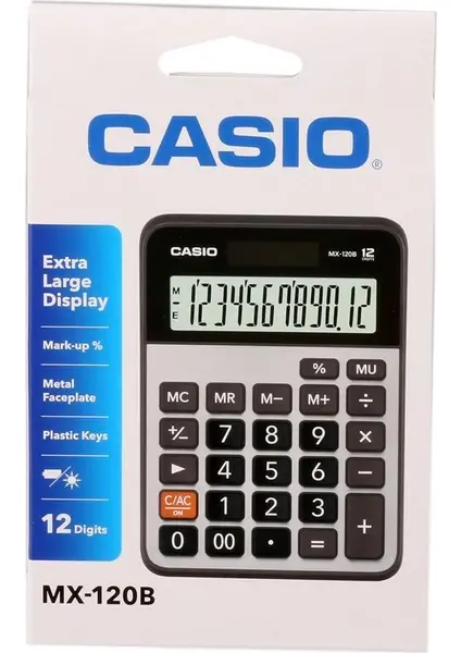 Casio MX-120B Masaüstü Hesap Makinesi