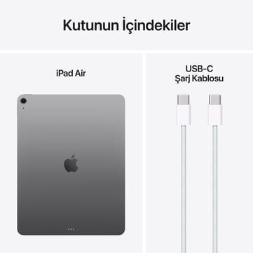 Apple iPad Air 7. Nesil M3 128GB Wi-Fi 13'' Tablet - Uzay Gri