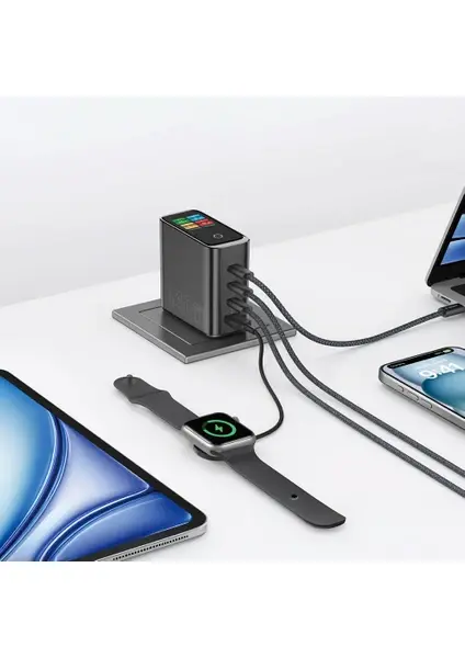 Wiwu 140W Akıllı Ekranlı GaN Şarj Cihazı