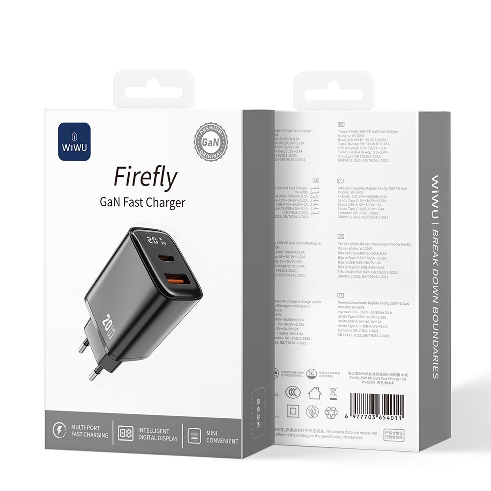 Wiwu 20W Firefly Serisi PD Gan Hızlı Şarj Cihazı