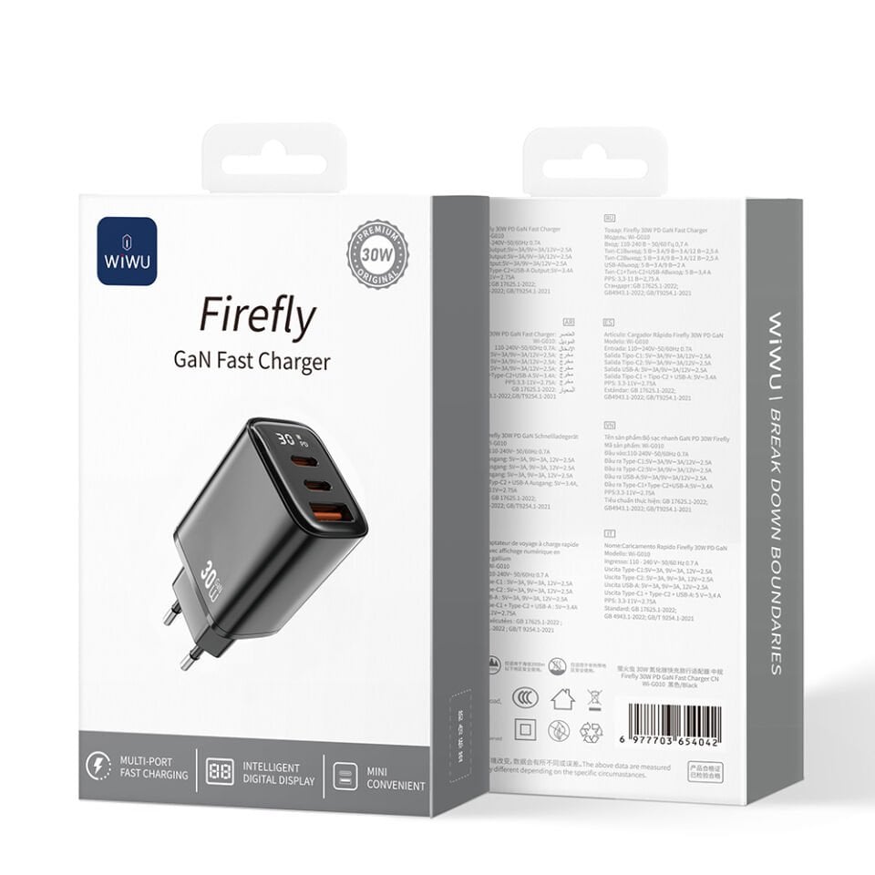 Wiwu 30W Firefly Serisi PD Gan Hızlı Şarj Cihazı