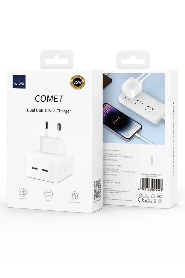 Wiwu Comet Serisi 35 W Type-C Hızlı Şarj Adaptörü