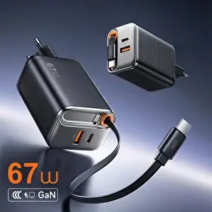 Wiwu Helix Pro 67W Type-C Kablolu Hızlı Şarj Aleti