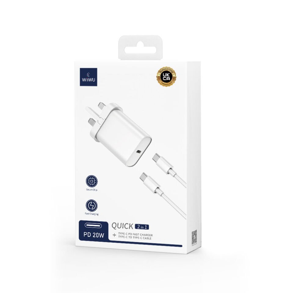 Wiwu Quick 20W Type-C Hızlı Şarj Kablosu ve Adaptörü