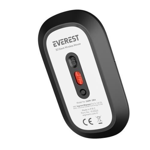 Everest Sessiz Optik Kablosuz Mouse - Siyah