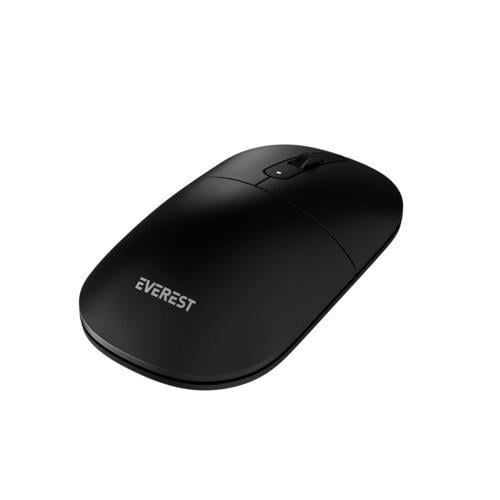Everest Sessiz Optik Kablosuz Mouse - Siyah