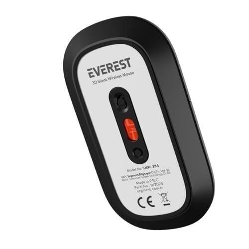 Everest Sessiz Optik Kablosuz Mouse - Gri