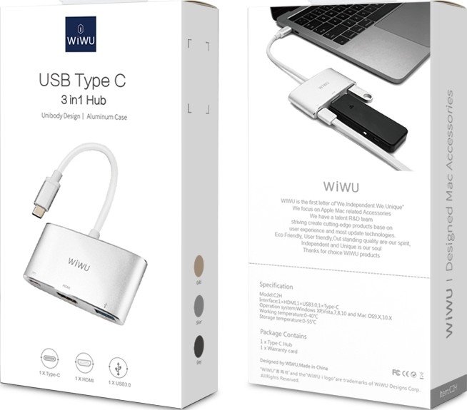 Wiwu Alpha 3-in-1 Type-C Hub
