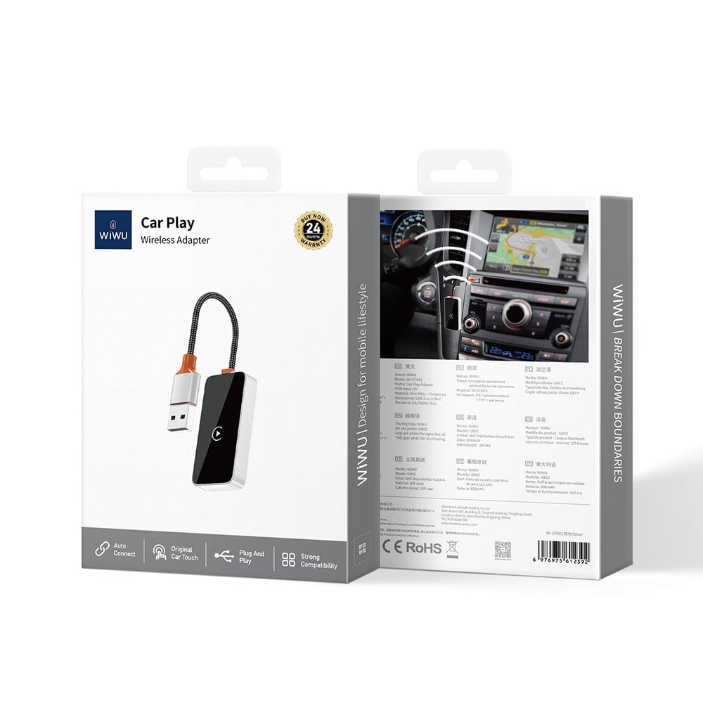Wiwu CarPlay Dijital LED Göstergeli Bluetooth Adaptör