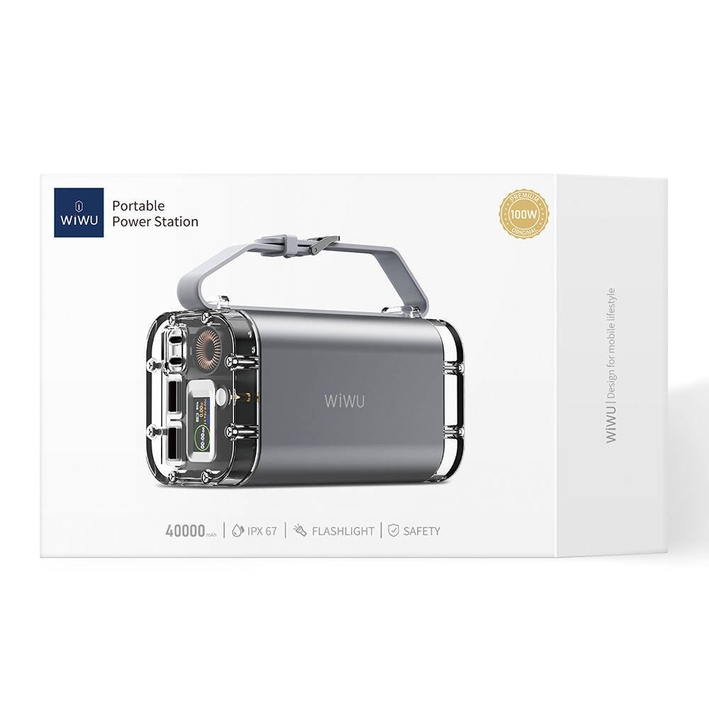 Wiwu Dijital Ekranlı Fenerli Taşınabilir 40000mAh Powerbank