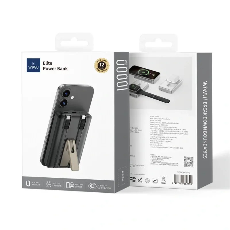 Wiwu Elite 10000mAh Magsafe Kablolu Powerbank