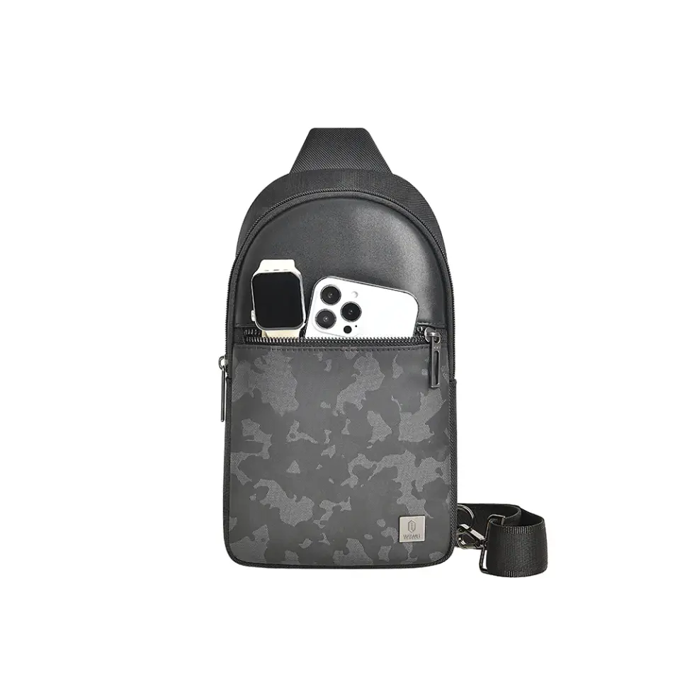 Wiwu Salem Crossbody Su Geçirmez Omuz Askılı Çanta - Black