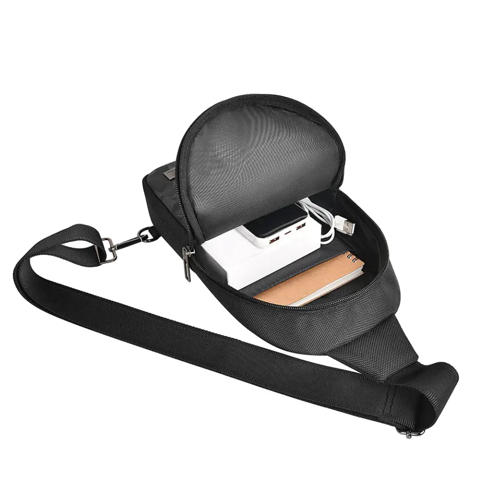 Wiwu Salem Crossbody Su Geçirmez Omuz Askılı Çanta - Black