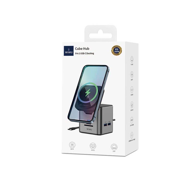 Wiwu Cube Hub 9-in-1 Type-C Docking Station