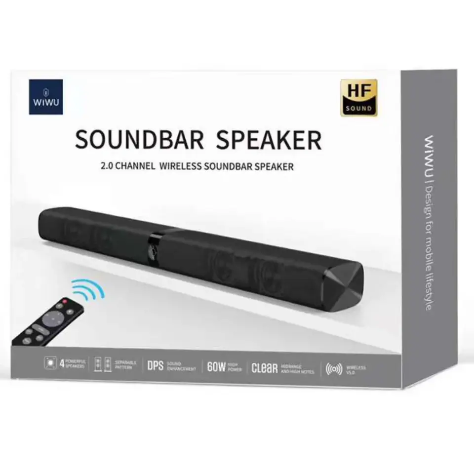 Wiwu S1 30 Watts Bluetooth Soundbar Black
