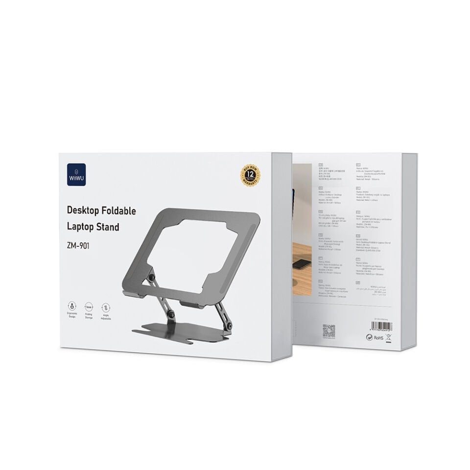 Wiwu Katlanabilir Metal Laptop Stand - Gray