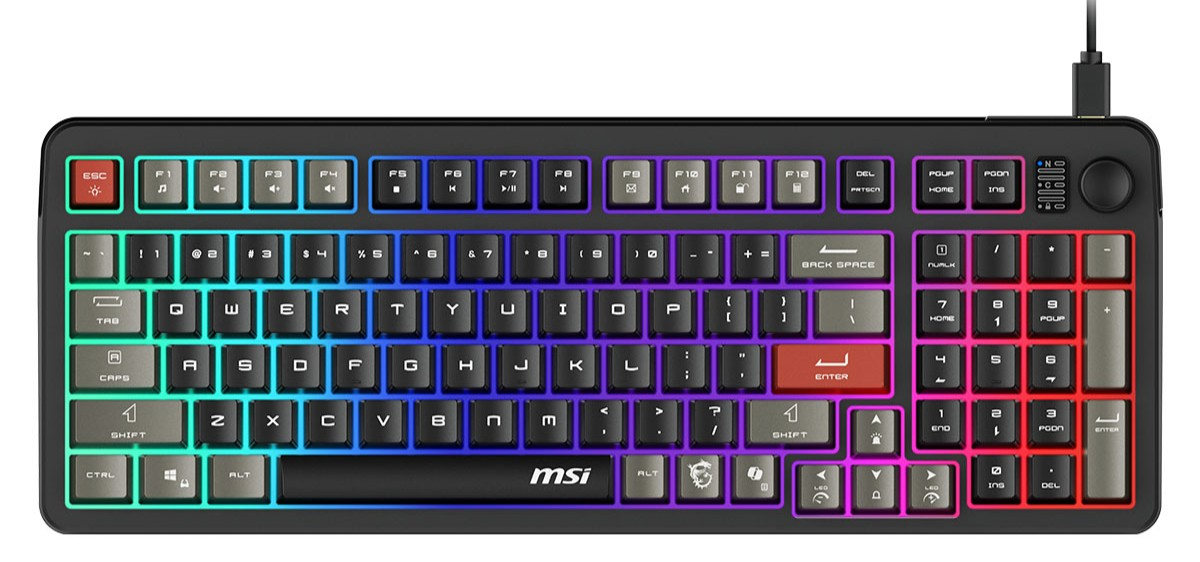 MSI Forge GK110 RGB %96 Membrane Switch Kablolu Oyuncu Klavyesi