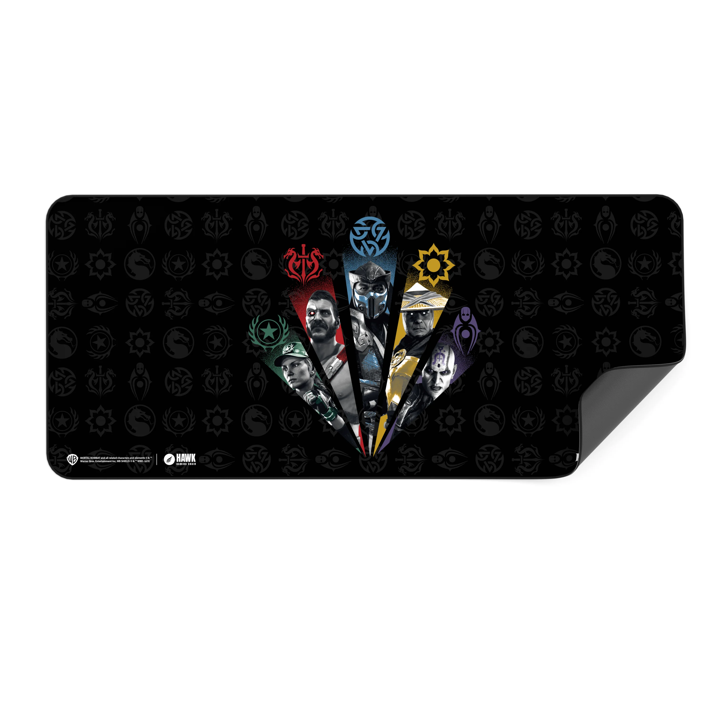 Hawk Mortal Kombat Fighters 90x40 Mouse Pad