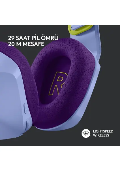 Logitech G733 7.1 Kablosuz Mikrofonlu Kulak Üstü Oyuncu Kulaklığı - Lila