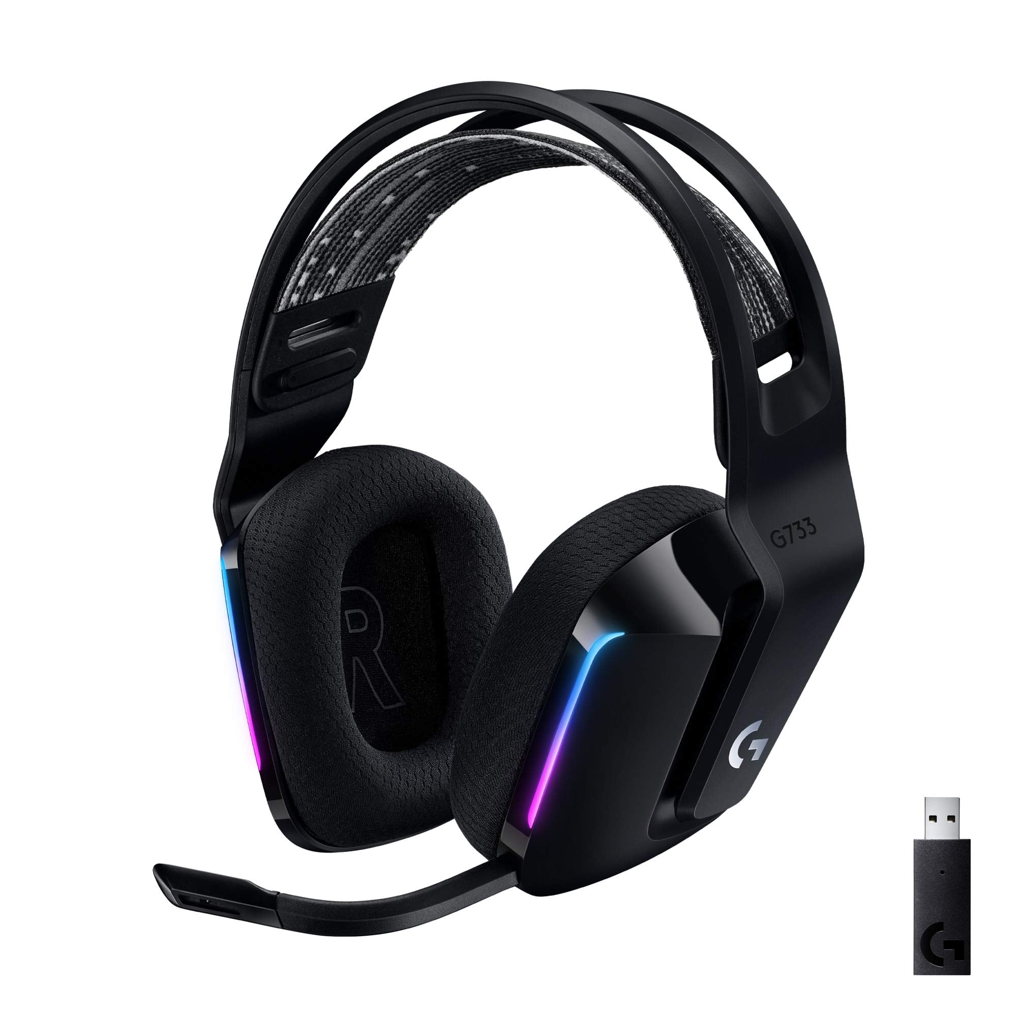 Logitech G733 7.1 Kablosuz Mikrofonlu Kulak Üstü Oyuncu Kulaklığı - Siyah