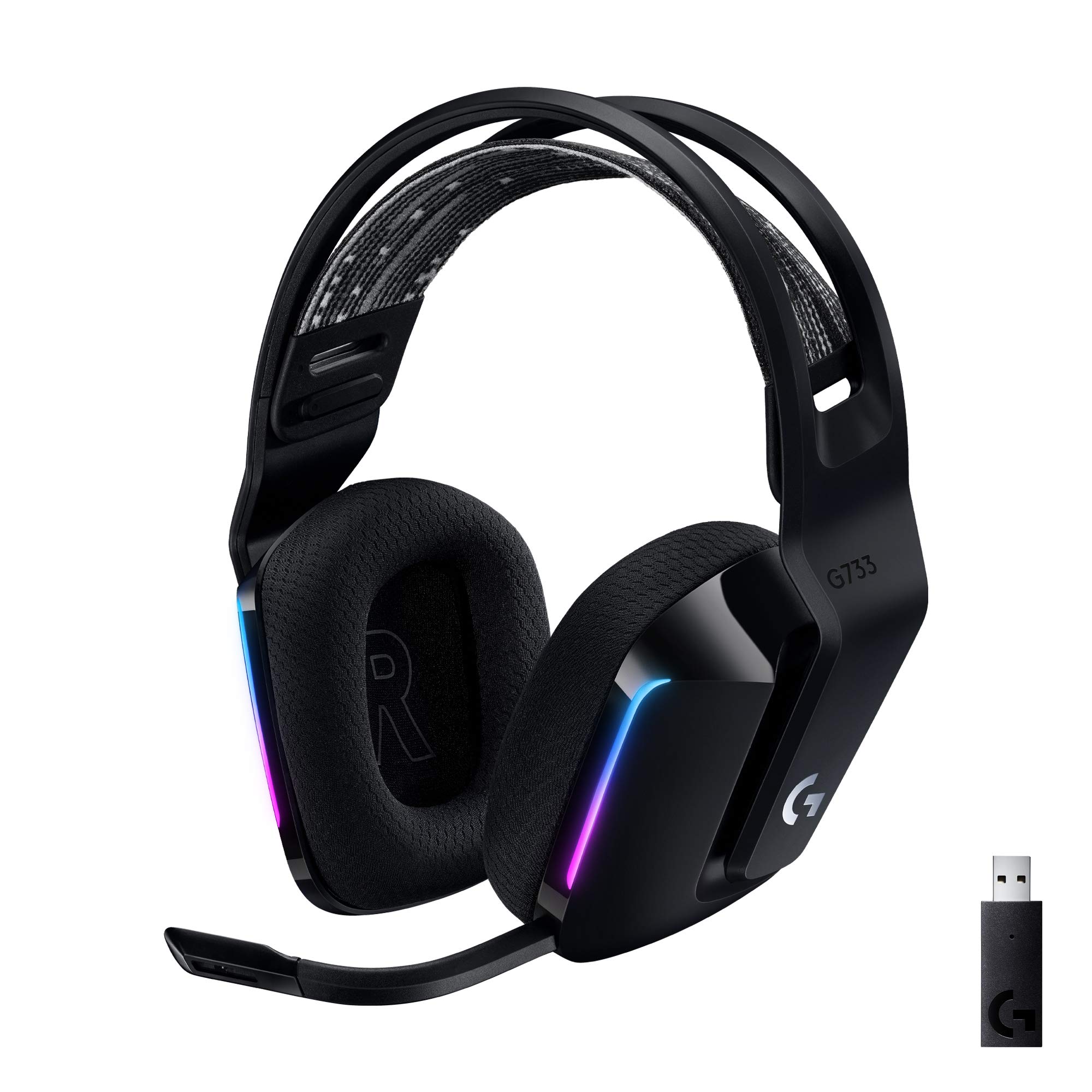 Logitech G733 7.1 Kablosuz Mikrofonlu Kulak Üstü Oyuncu Kulaklığı - Siyah