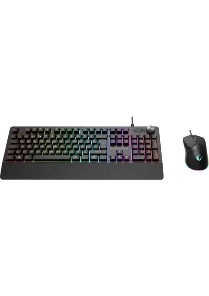 Rampage JAZZY V2 Siyah RGB Multmedia Klavye ve 12800DPI MouseGaming Set
