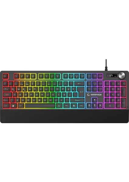 Rampage JAZZY V2 Siyah RGB Multmedia Klavye ve 12800DPI MouseGaming Set