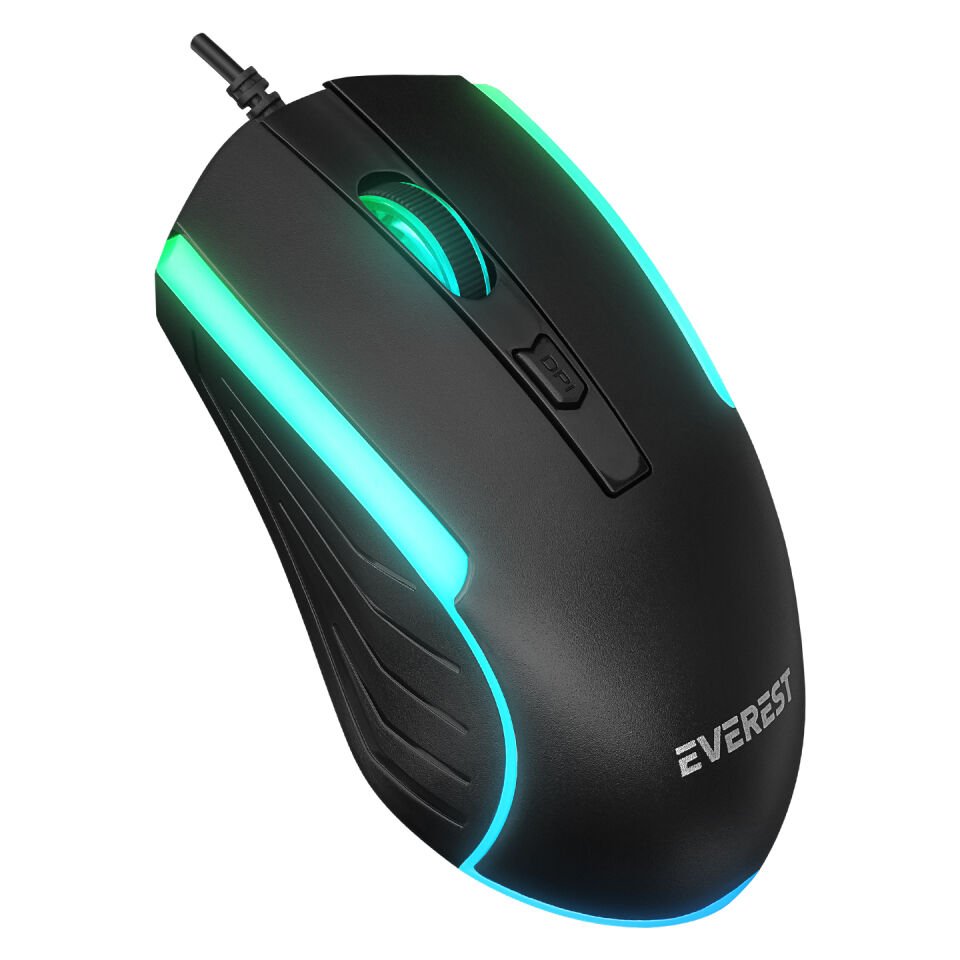 Everest Luminax Siyah Gökkuşağı Aydınlatmalı Q Gaming Oyuncu Klavye+Mouse Set