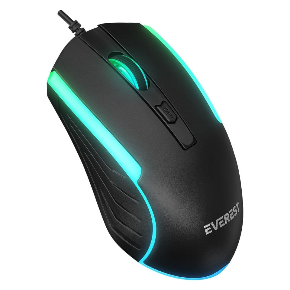 Everest Luminax Siyah Gökkuşağı Aydınlatmalı Q Gaming Oyuncu Klavye+Mouse Set