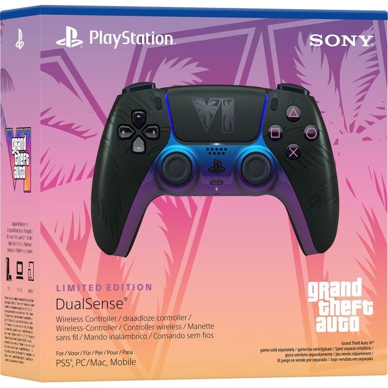 Sony PlayStation 5 DualSense Wireless Controller - Grand Theft Auto VI Black Limited Edition