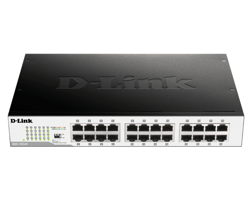 D-Link DGS-1024D 24 Port Gigabit Rack Tipi Switch