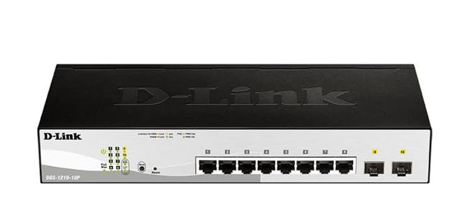 D-Link DGS-1210-10M P 8 Port Gigabit PoE L2+ Yönetilebilir Switch 130W