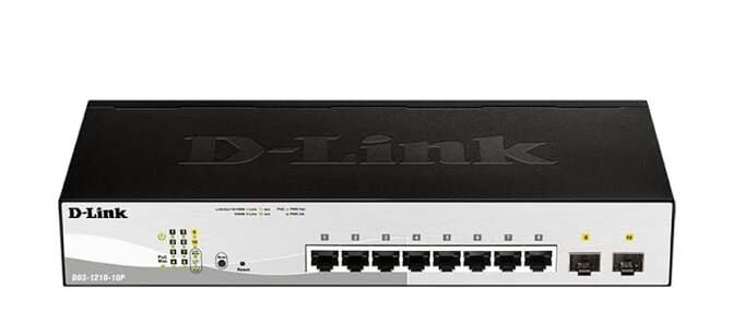 D-Link DGS-1210-10M P 8 Port Gigabit PoE L2+ Yönetilebilir Switch 130W