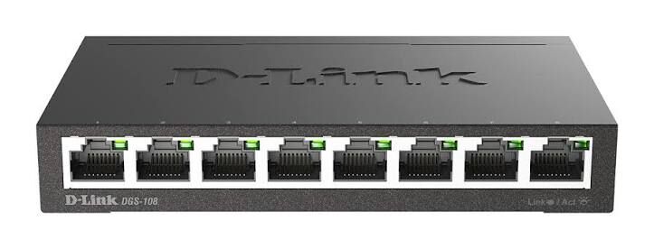 D-Link DGS-108/E 8 Port Gigabit Metal Kasalı Switch