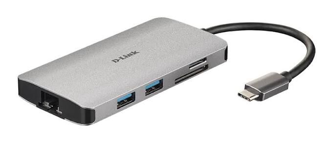D-Link DUB-C108 8’i 1 Arada USB-C Hub 4K HDMI Gigabit Ethernet 100W PD