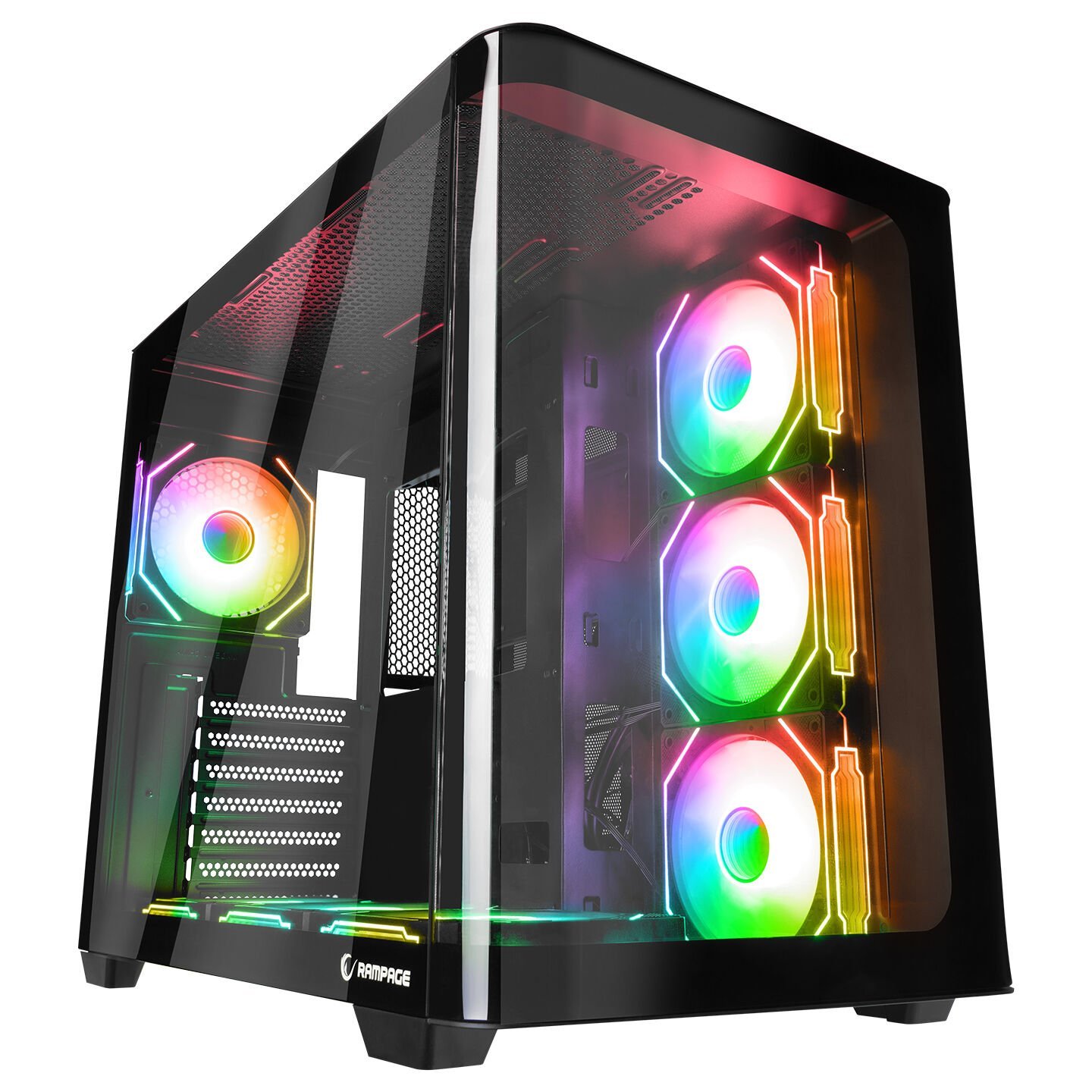 Rampage LOOPY ATX Mid-T Temperli Cam Gaming Kasası