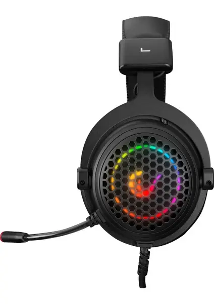 Rampage MAJESTY 7.1 Surround RGB Gaming Kulaklık Siyah