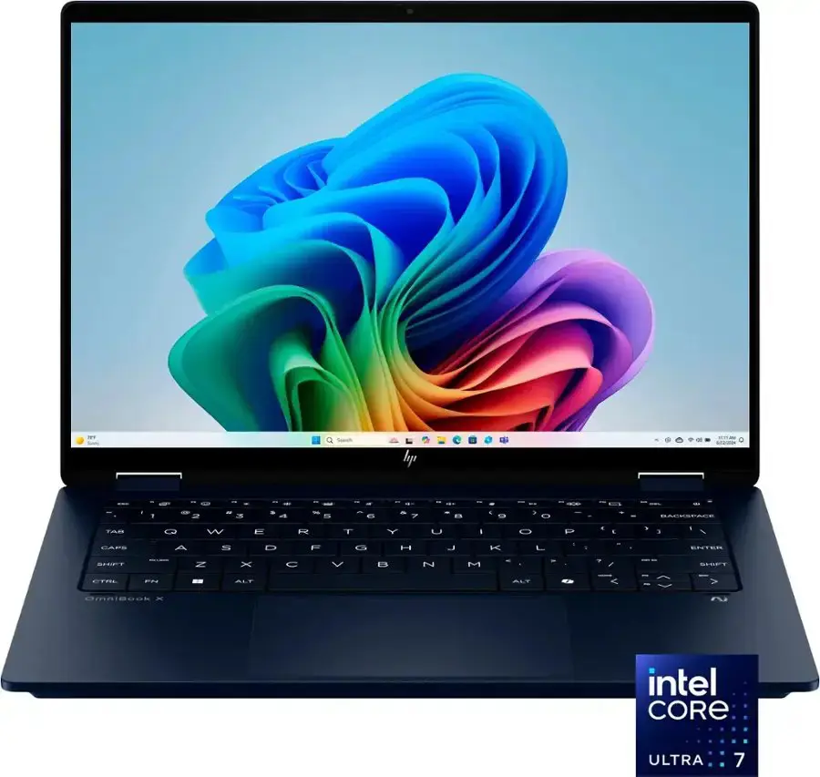 HP OmniBook X Flip 2-in-1 Copilot+ PC Intel  Ultra 7 Series 2 256V 16GB DDR5 1TB SSD 14'' 2K Touch-Screen Notebook - Atmospheric Blue / Model: 14-fm0023dx