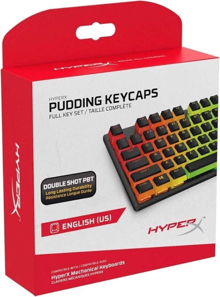 HyperX Pudding Keycaps - Full Key Set - Black