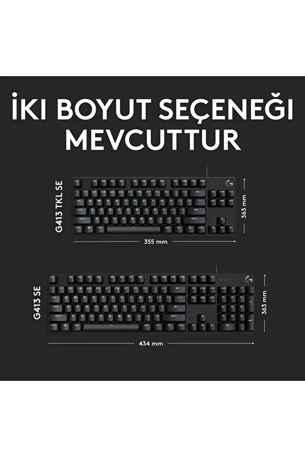 Logitech G413 SE Tactile Switch Kablolu Mekanik Gaming Klavye