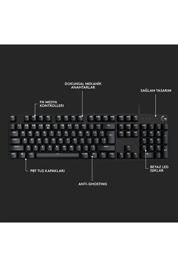 Logitech G413 SE Tactile Switch Kablolu Mekanik Gaming Klavye