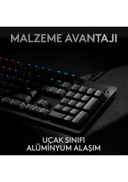 Logitech G512 Carbon RGB Tactile Switch Kablolu Mekanik Gaming Klavye - Siyah