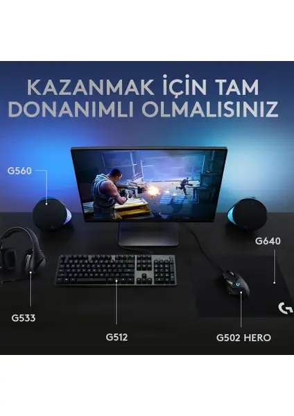 Logitech G512 Carbon RGB Tactile Switch Kablolu Mekanik Gaming Klavye - Siyah