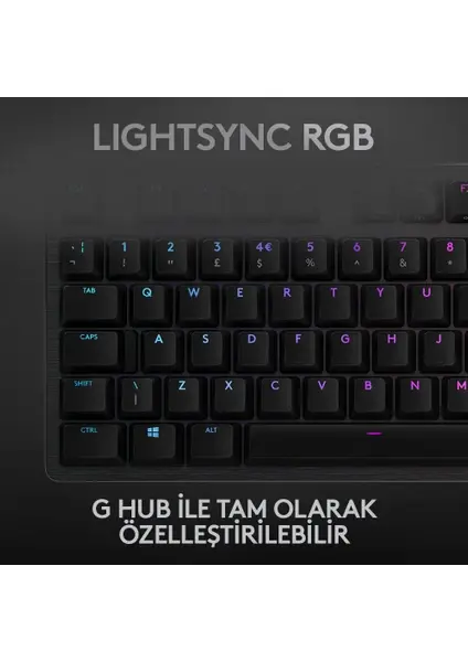 Logitech G512 Carbon RGB Tactile Switch Kablolu Mekanik Gaming Klavye - Siyah