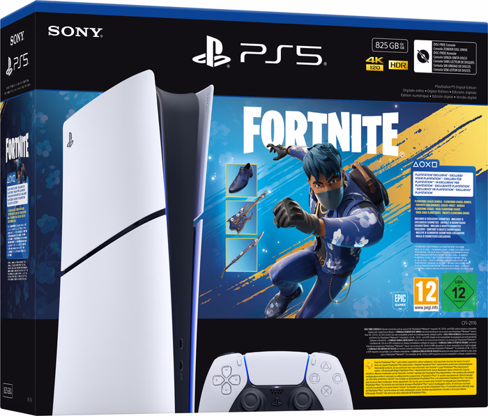Sony PlayStation 5 - Console Slim Digital Edition + Fortnite